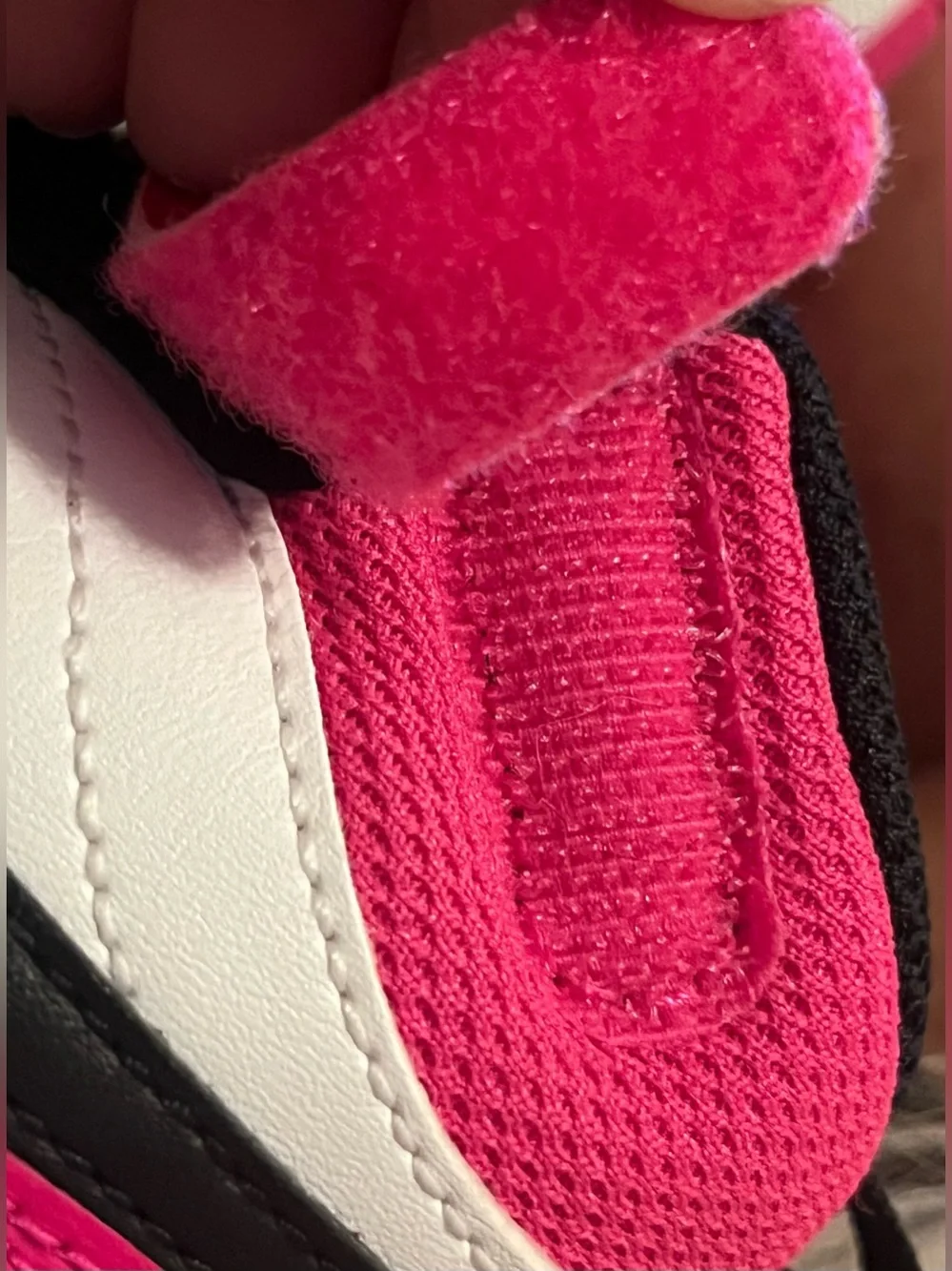 Nike Court Borough Mid 2 Kids Girls Mid Top Sneakers Hook & Loop Pink/Black 8C